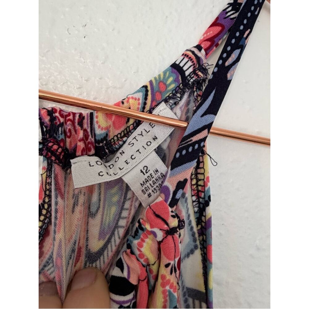London style collection Sleeveless Printed Maxi Dress size 12 new with tag - Picture 2 of 5